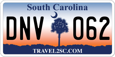 SC license plate DNV062