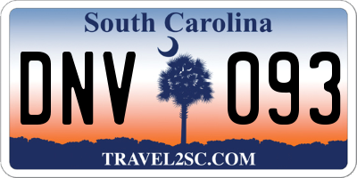 SC license plate DNV093
