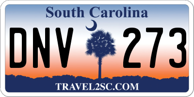 SC license plate DNV273