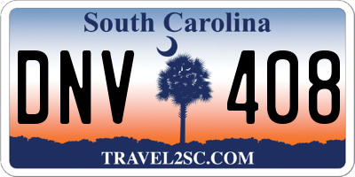 SC license plate DNV408