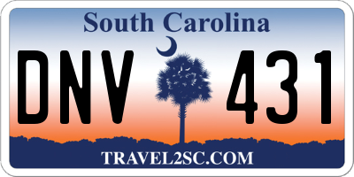 SC license plate DNV431