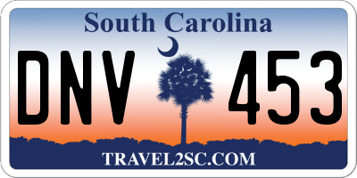 SC license plate DNV453