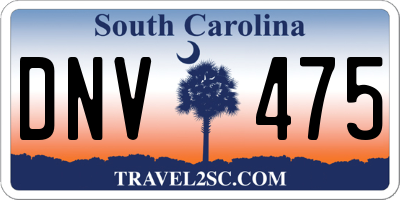 SC license plate DNV475