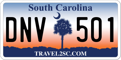 SC license plate DNV501