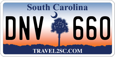 SC license plate DNV660