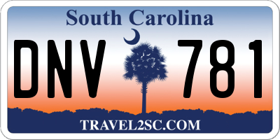 SC license plate DNV781