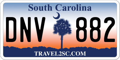 SC license plate DNV882