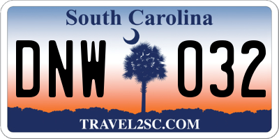 SC license plate DNW032