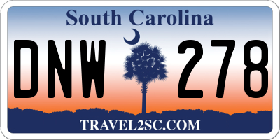 SC license plate DNW278