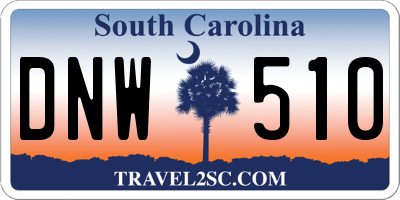 SC license plate DNW510