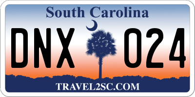 SC license plate DNX024