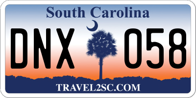 SC license plate DNX058