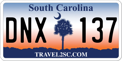 SC license plate DNX137
