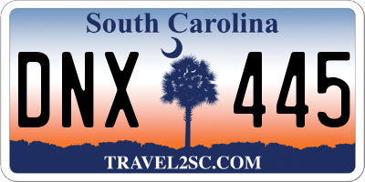 SC license plate DNX445
