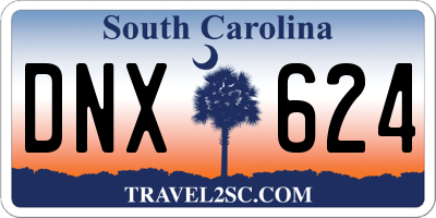 SC license plate DNX624