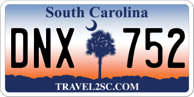 SC license plate DNX752