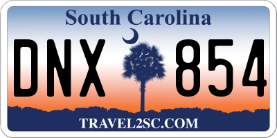 SC license plate DNX854