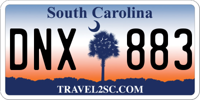 SC license plate DNX883