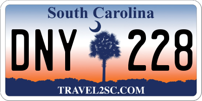 SC license plate DNY228
