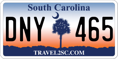 SC license plate DNY465