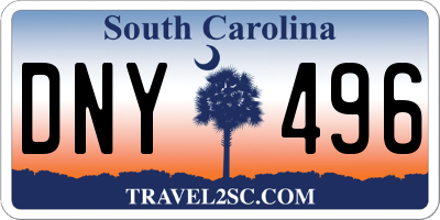 SC license plate DNY496