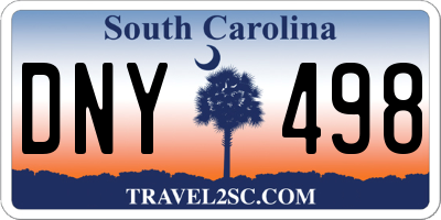 SC license plate DNY498