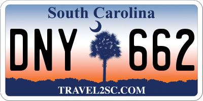 SC license plate DNY662