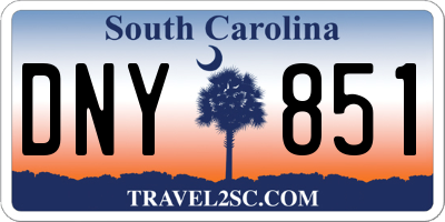 SC license plate DNY851