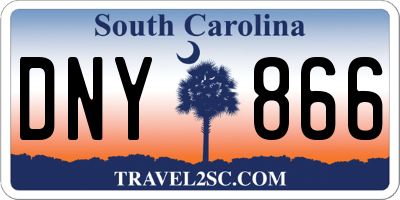 SC license plate DNY866