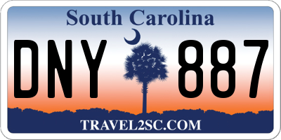 SC license plate DNY887