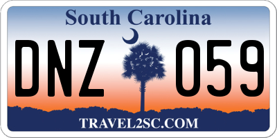 SC license plate DNZ059