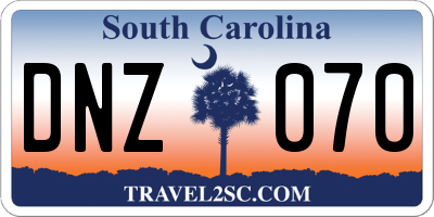 SC license plate DNZ070
