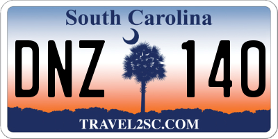 SC license plate DNZ140
