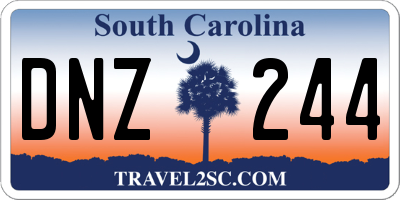 SC license plate DNZ244