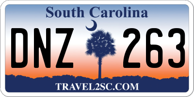 SC license plate DNZ263