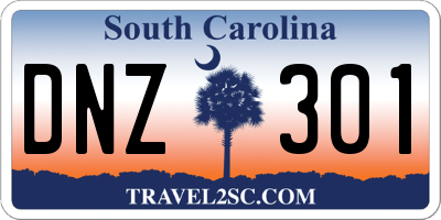SC license plate DNZ301