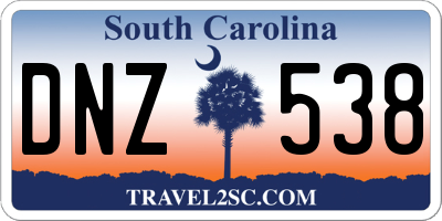 SC license plate DNZ538