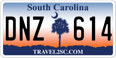SC license plate DNZ614