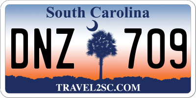 SC license plate DNZ709
