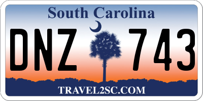 SC license plate DNZ743
