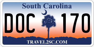 SC license plate DOC170