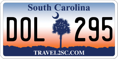 SC license plate DOL295