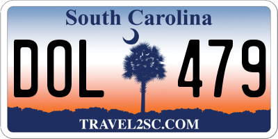 SC license plate DOL479