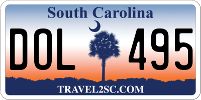 SC license plate DOL495