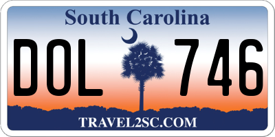 SC license plate DOL746
