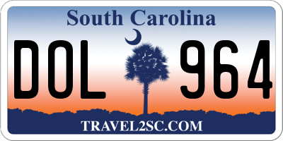 SC license plate DOL964