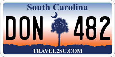 SC license plate DON482