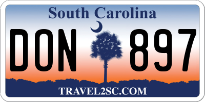 SC license plate DON897