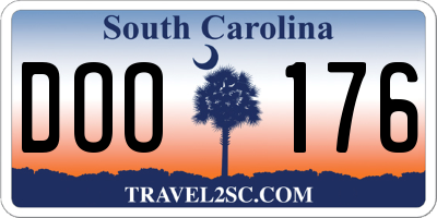 SC license plate DOO176