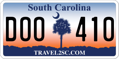 SC license plate DOO410